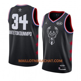 Maillot NBA Milwaukee Bucks Giannis Antetokounmpo 34 2019 All-Star Jordan Brand Noir Swingman - Homme